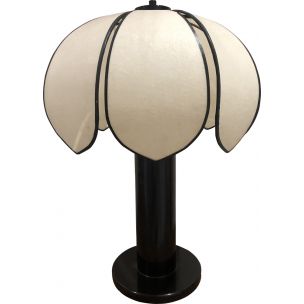 Lampe de table vintage en plastique noir 1980