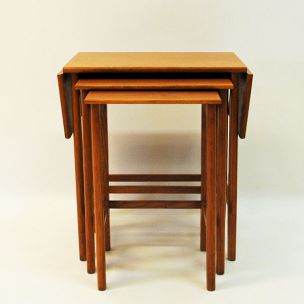 Vintage nesting tables in teak 1950s