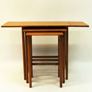 Vintage nesting tables in teak 1950s