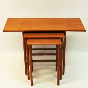 Vintage nesting tables in teak 1950s