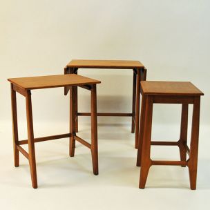 Vintage nesting tables in teak 1950s