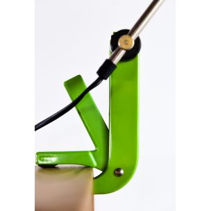 Vintage green adjustable clip on lamp 951234 by Neckermann