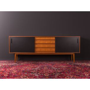 Vintage sideboard in walnut and black formica 1960s