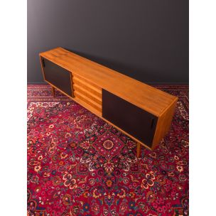 Vintage sideboard in walnut and black formica 1960s