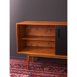 Vintage sideboard in walnut and black formica 1960s