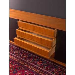 Vintage sideboard in walnut and black formica 1960s