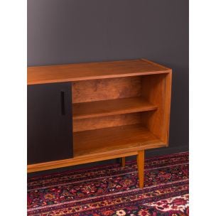 Vintage sideboard in walnut and black formica 1960s