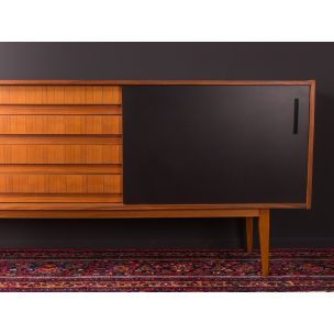 Vintage sideboard in walnut and black formica 1960s