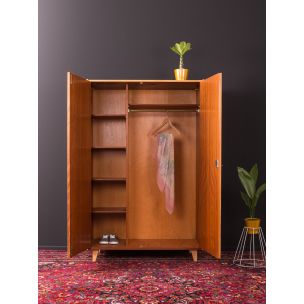 Vintage wardrobe in walnut and formica 1950s