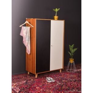 Vintage wardrobe in walnut and formica 1950s