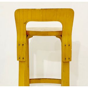 Pair of vintage K65 stools by Arteke in birch plywood 1960