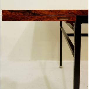 Vintage 802 table for Meuble TV wood and steel 1950 