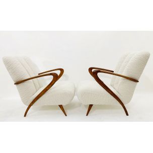 Pair of vintage armchairs Paolo Buffa 1950 