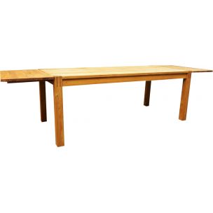 Table vintage de salle à manger en frêne 1970