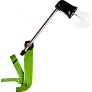 Lampe vintage à clip réglable 951234 par Neckermann de couleur verte