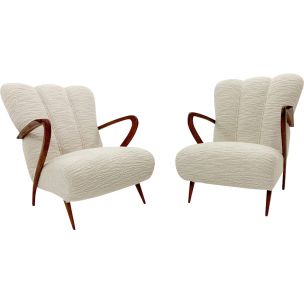 Pair of vintage armchairs Paolo Buffa 1950 