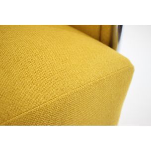 Vintage armchair extendable yellow Czechoslovakia 1950s