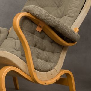 Vintage lounge chair & footstool Pernilla by Bruno Mathsson 1969