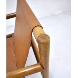 Paire de fauteuils vintage pour Stol Kamnik en cuir marron 1960