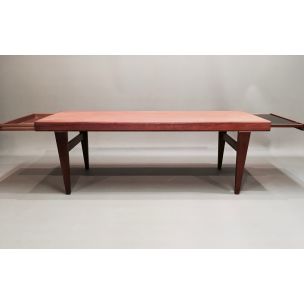 Vintage coffee table in teak by Johannes Andersen Scandinavian 1950 