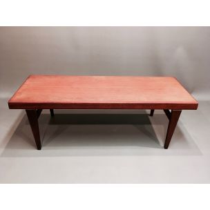 Vintage coffee table in teak by Johannes Andersen Scandinavian 1950 