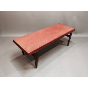 Vintage coffee table in teak by Johannes Andersen Scandinavian 1950 