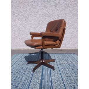 Vintage desk chair in teak Scandinavian 1970s 