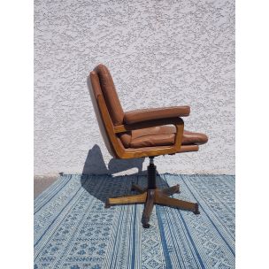 Vintage desk chair in teak Scandinavian 1970s 