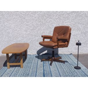 Vintage desk chair in teak Scandinavian 1970s 