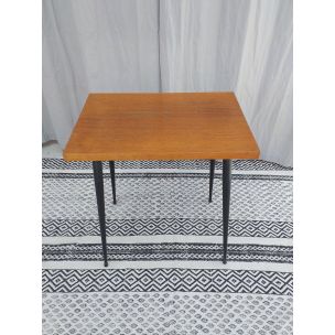 Vintage side table in mahogany with compass feet 1960s