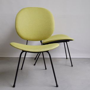 Paire de chaises à repas vintage modèle 301 par Kembo,1960