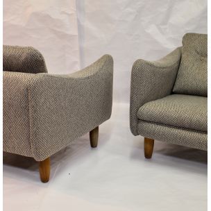 Paire de fauteuils vintage Teckel par Michel Mortier pour Steiner France,1960