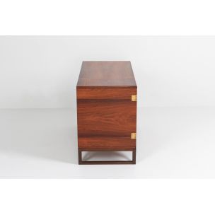 Vintage scandinavian cabinet for Lankilde in rosewood and brass 1950s