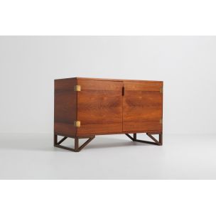 Vintage scandinavian cabinet for Lankilde in rosewood and brass 1950s