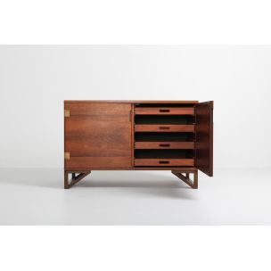 Vintage scandinavian cabinet for Lankilde in rosewood and brass 1950s