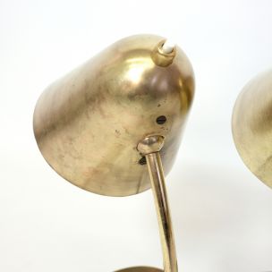 Pair of vintage french lamps in brass 1950