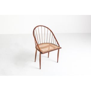 Suite de 6 chaises vintage Curva par Tenreiro en bois 1960