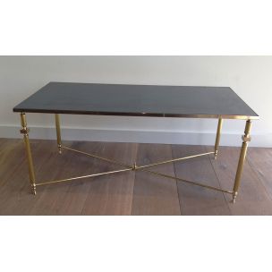 Vintage brass coffee table, France 1940