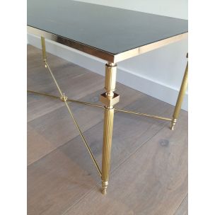 Vintage brass coffee table, France 1940