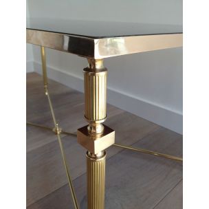 Vintage brass coffee table, France 1940