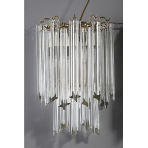 Pair of vintage sconces for Venini in Murano glass 1960