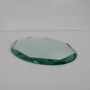 Centro de mesa de cristal italiano vintage 1950