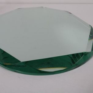 Centro de mesa de cristal italiano vintage 1950