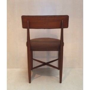 Suite de 6 chaises à repas G-Plan en teck massif et tissu de laine, Victor B WILKINS - 1960
