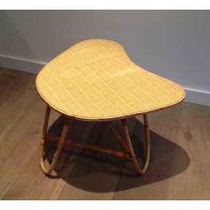 Vintage rotan salontafel, 1970