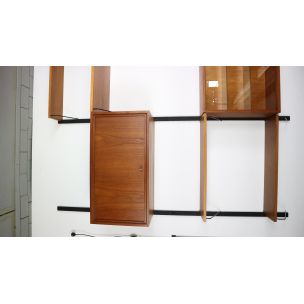 Vintage wall unit in teak Royal System by Poul Cadovius for Cado, 1960s