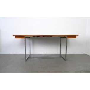 Vintage desk in teak and chrome frame, Germany, 1964