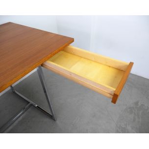 Vintage desk in teak and chrome frame, Germany, 1964