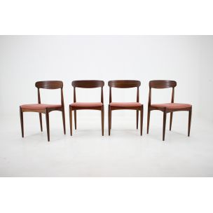 Ensemble de 4 chaises vintage en teck par Johannes Andersen années 1960