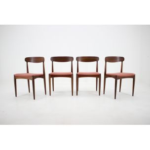 Set of 4 vintage dining chairs in teak by Johannes Andersen 1960s